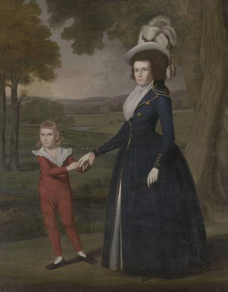 Ralph Earl and her son Charles France oil painting art